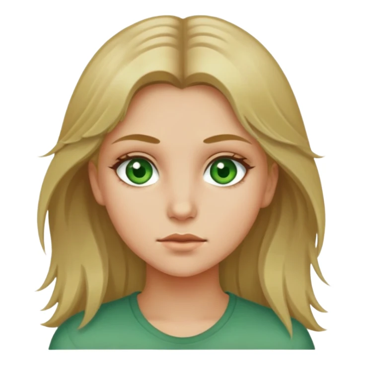 girl eith dirty blond hair and green eyes  sticker
