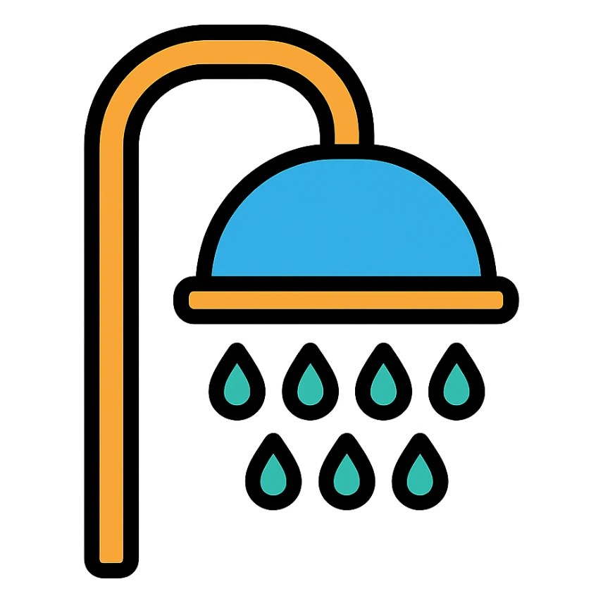 shower icon sticker