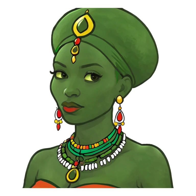 African woman side eye sticker