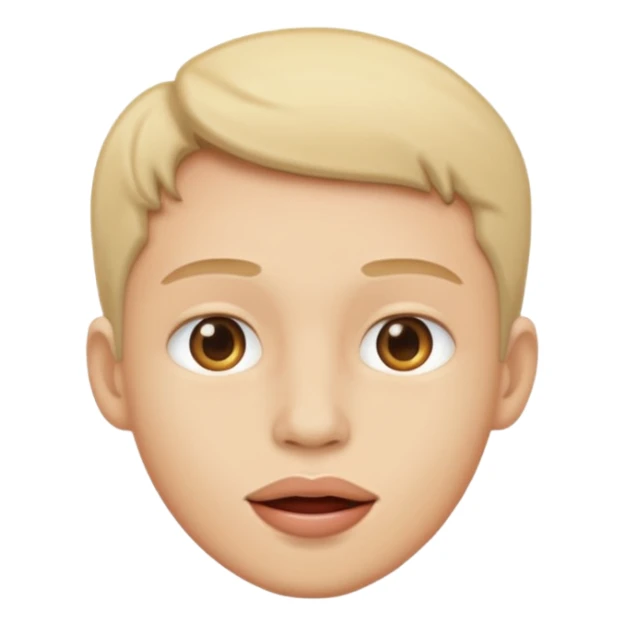 Tête de profil, et qui fait chute en montrant sa bouche sticker