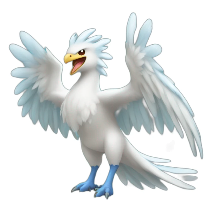 crazy funny Articuno pokemon ice baby's sticker
