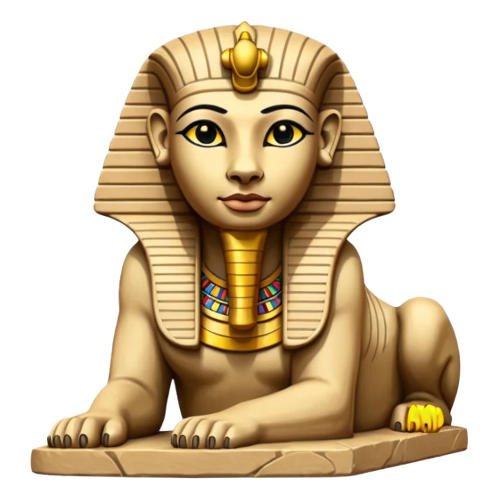 egypt sfenks sculpt sticker