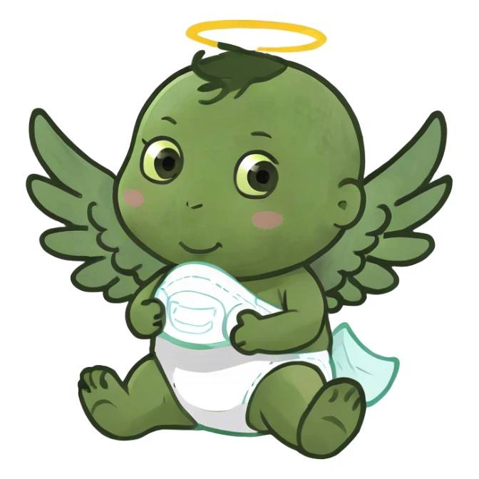 Baby with angel wings  sticker