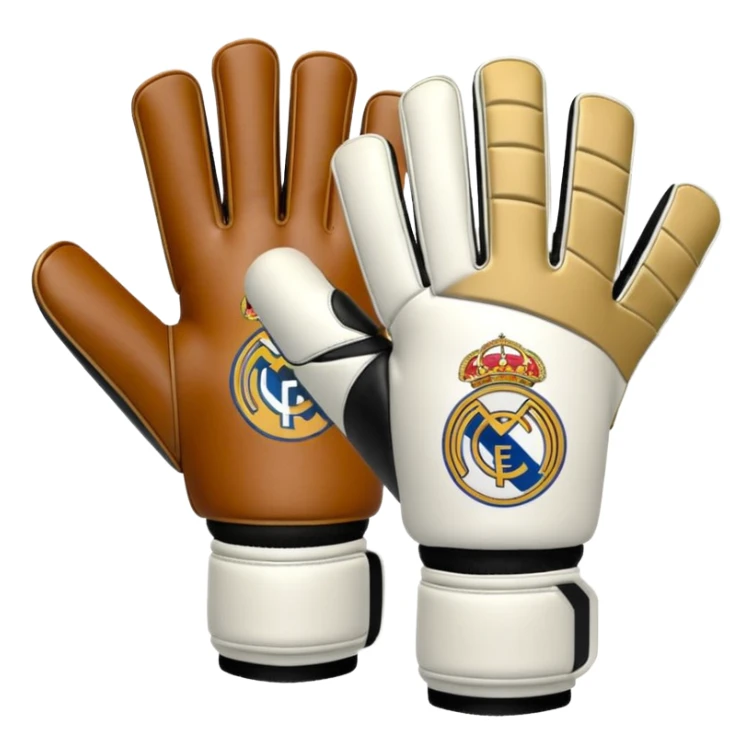 Des gants de gardien de but de foot Real Madrid blanc le plus réaliste possible  sticker