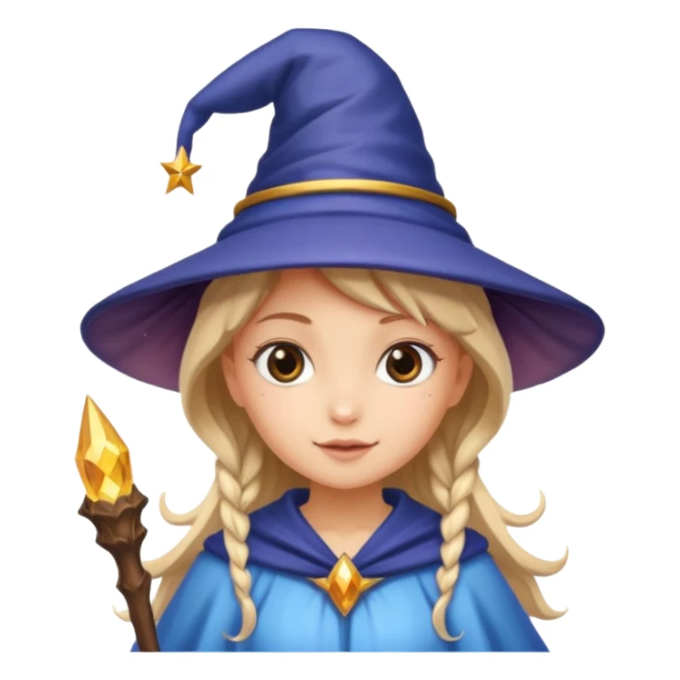 A fairy girl with a wizard hat sticker
