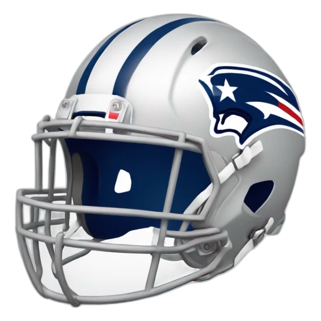 Blueprint drawing of an American football helmet sticker