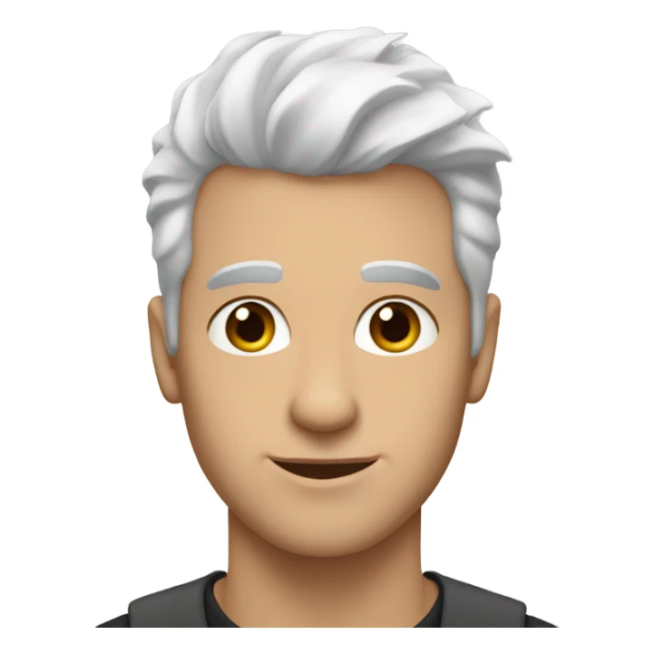 caucasian man 23 years old with dye white hair sticker