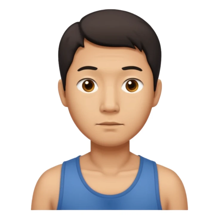 asian skinny fat man sticker