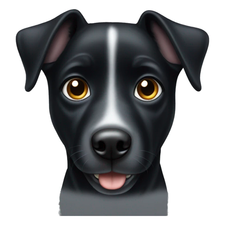 black dog with grey eyes sticker