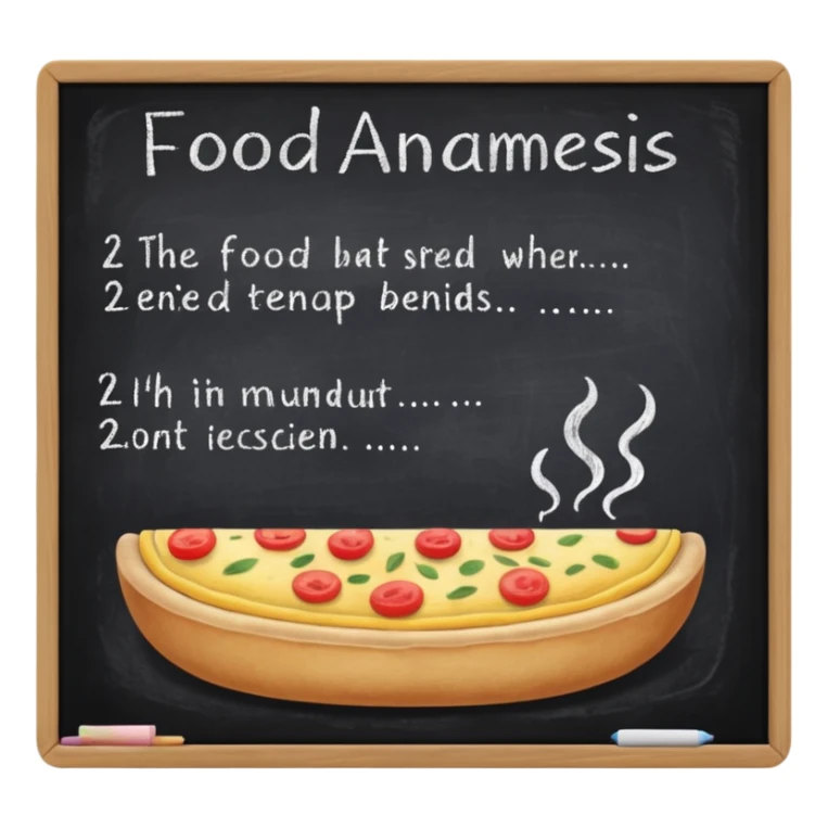 anamnesi alimentare con lavagnetta senza persona sticker