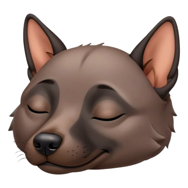 Meme-Worthy Cute Sleeping Xoloitzcuintle dog Portrait Emoji, Head resting peacefully with a contented smile, showcasing a sleek, muscular build with smooth, hairless ebony skin and gently relaxed wrinkles, eyes shut in a serene nap, Simplified yet hilariously adorable features, highly detailed, glowing with a soft, drowsy light, high shine, relaxed and utterly lovable, stylized with an air of playful laziness, bright and heartwarming, soft glowing outline, capturing the essence of a comically sleepy guardian, so meme-worthy it feels like it could instantly become the next viral sensation of adorable slumber! sticker