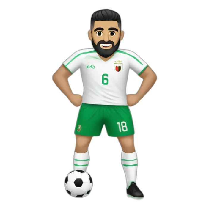 Riyad Mahrez avec le maillot de l’Algérie  sticker