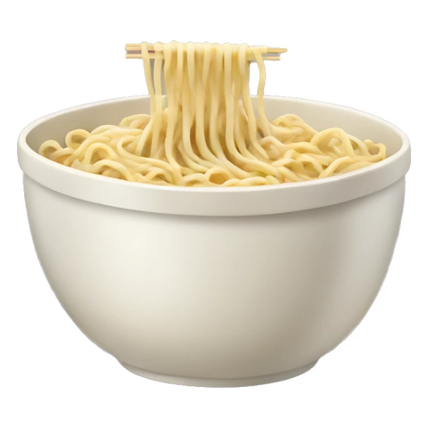 Noodles steaming in a bowl  sticker