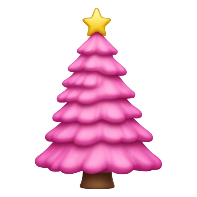 pink christmas tree sticker