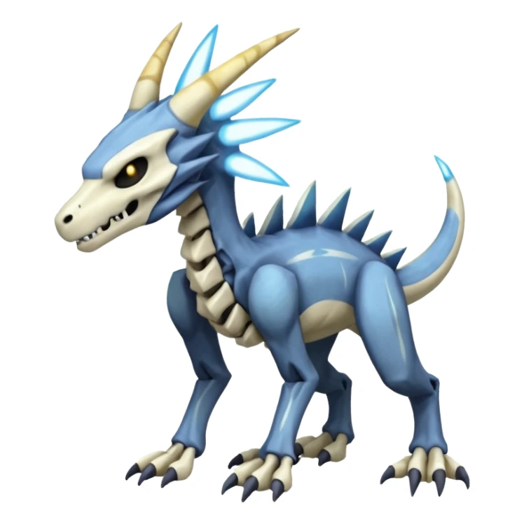 Skeletal Manectric-Marowak-Dialga-Duskul-Electrike-Fakémon-hybrid-creature (full body)  sticker