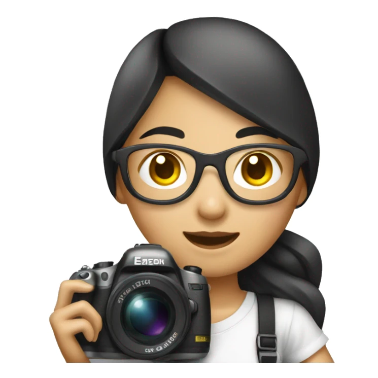 Asian girl photographer sticker