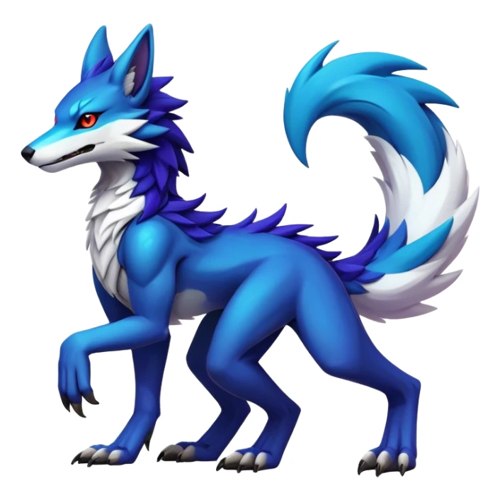 Epic Edgy Cute Colorful Modern Anthro Vernid-Protogen-Sergal-creature-animal full body sticker