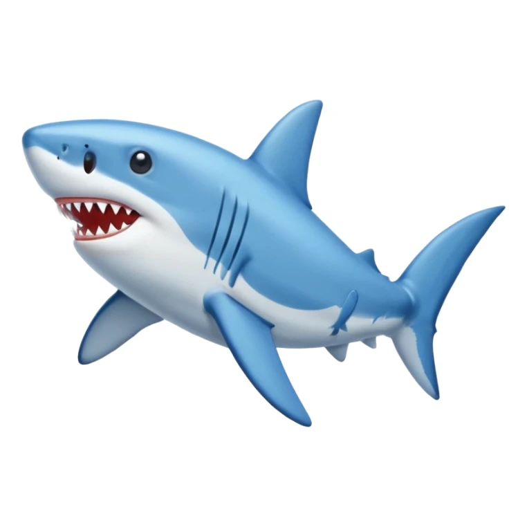 Hazme un sticker con un un tiburón con tenis azules sticker