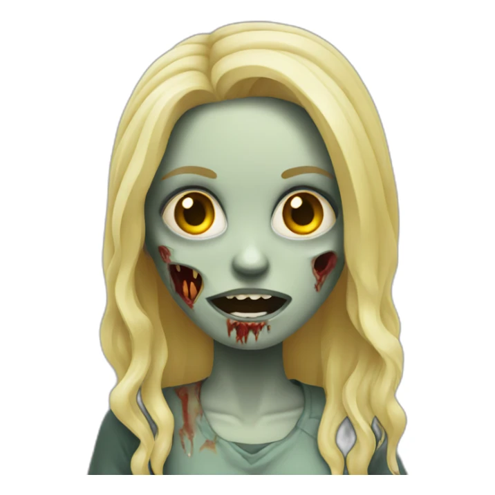blonde zombie sticker