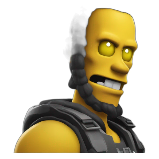 Omer Simpson in fortnite universe sticker