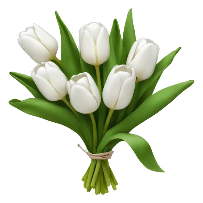 white tulip bouquet  sticker