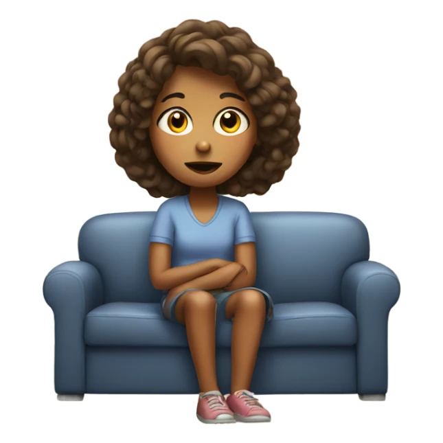 girl watching tv sticker