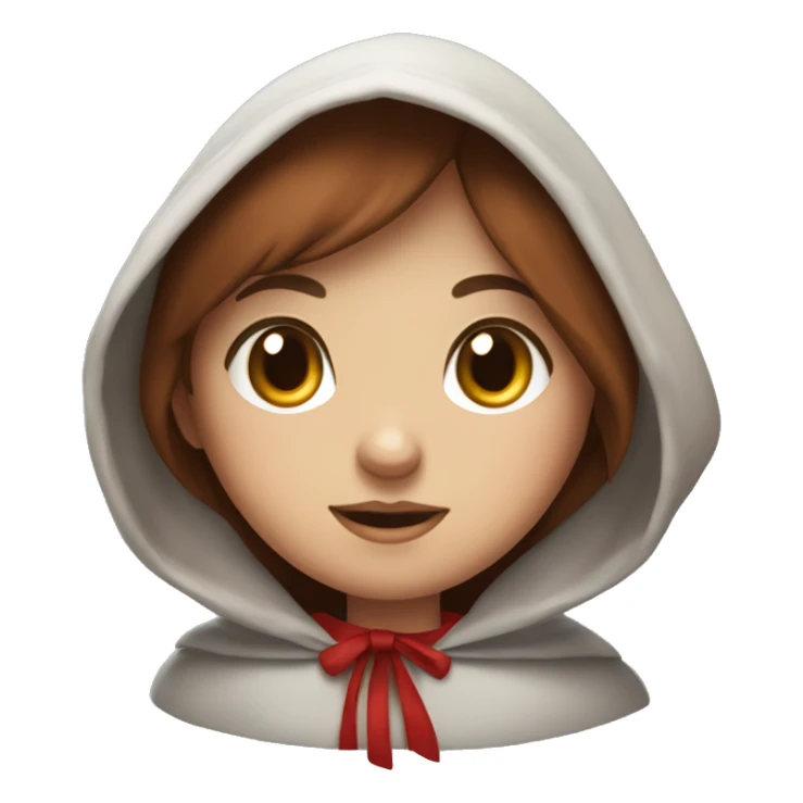 little red riding hood with brown hair amd blue eyes sticker