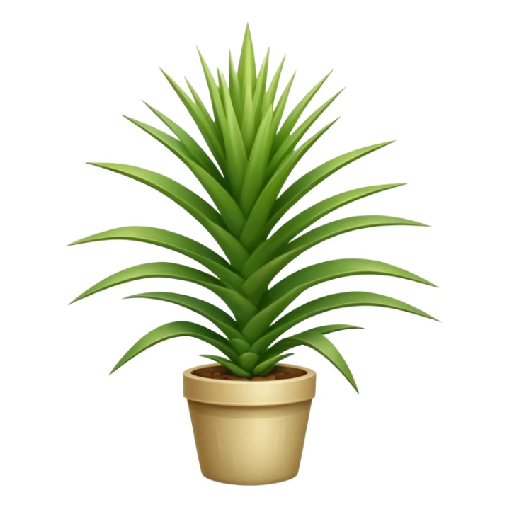 yucca plant with spiky green leaves sticker