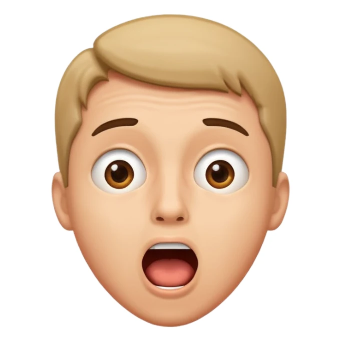 guy emoji but have his eyes looking up like there's something on his head  sticker