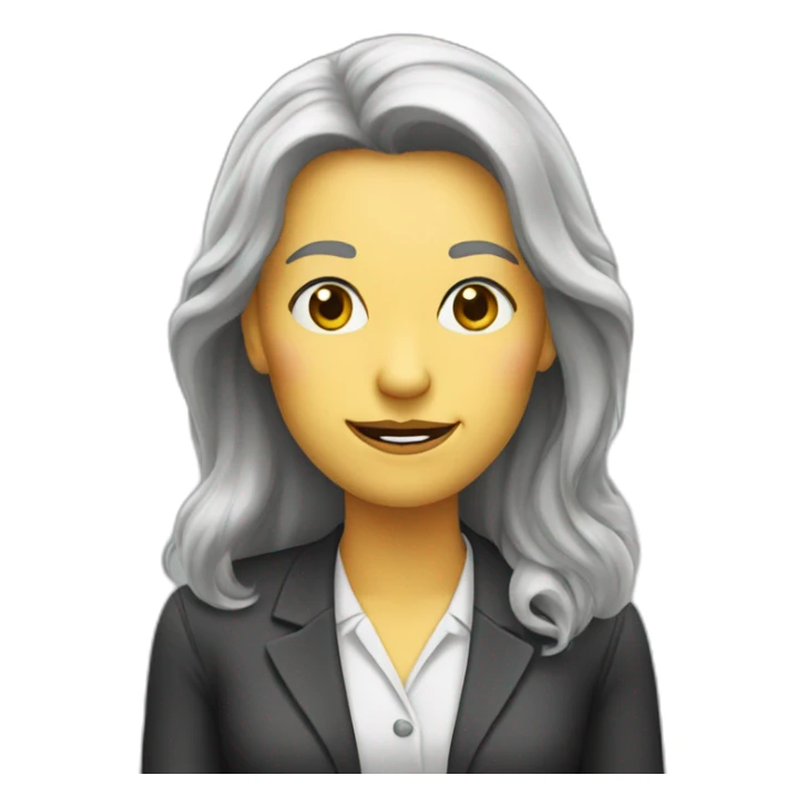 old-annoying-business-woman-long-hair sticker