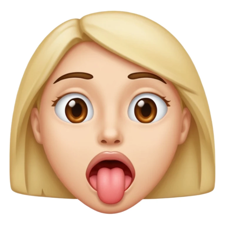 Eyes up and tounge near eyes sticker