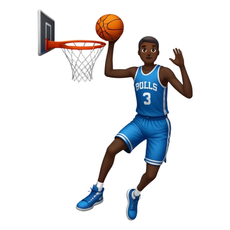 person jumping and dunking in the basketball hoop sticker