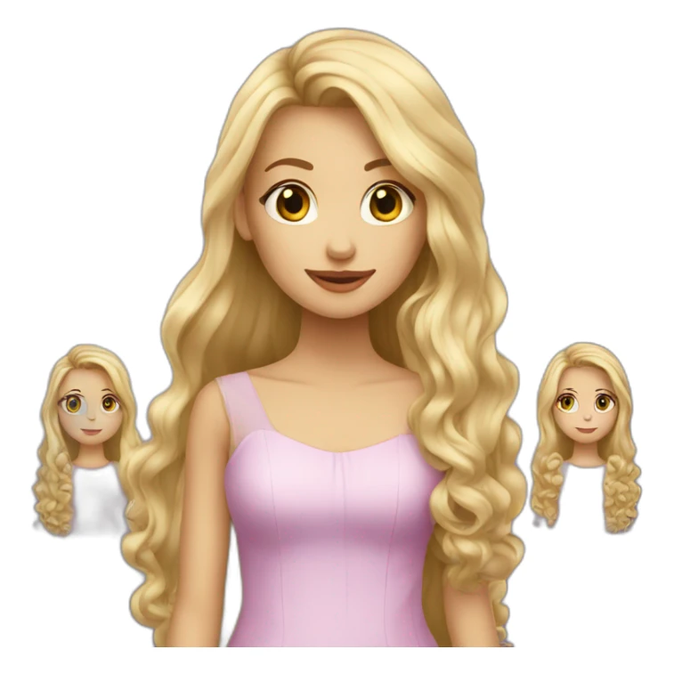 a wawy blonde long haired girl with in a dress sticker