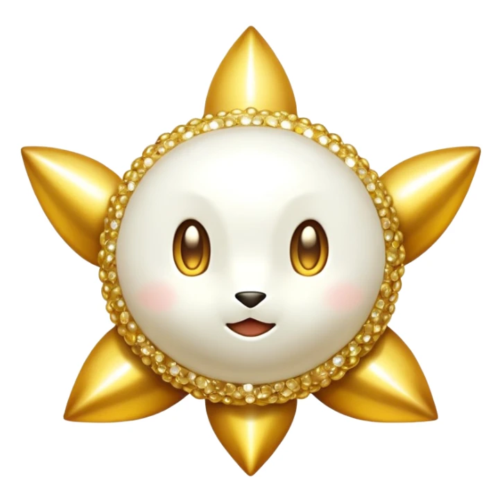 White and Golden Glorious Shiny Sparkly Fakémon sticker
