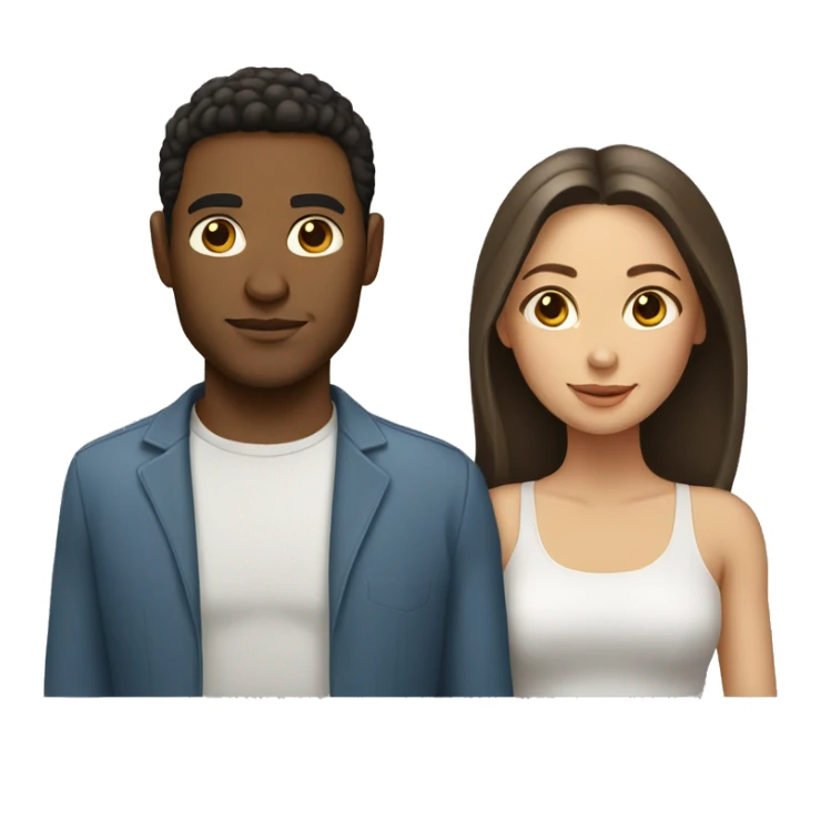 Light skinned man with brunette woman  sticker