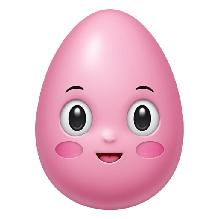 Uovo di pasqua kawaii rosa sticker