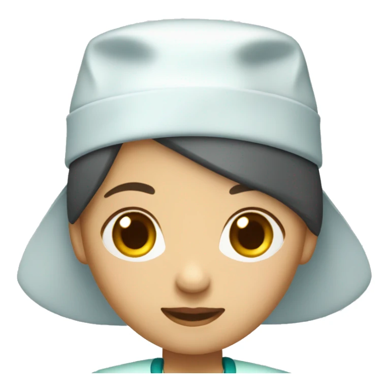  Chinese female doctor in scrub hat sticker