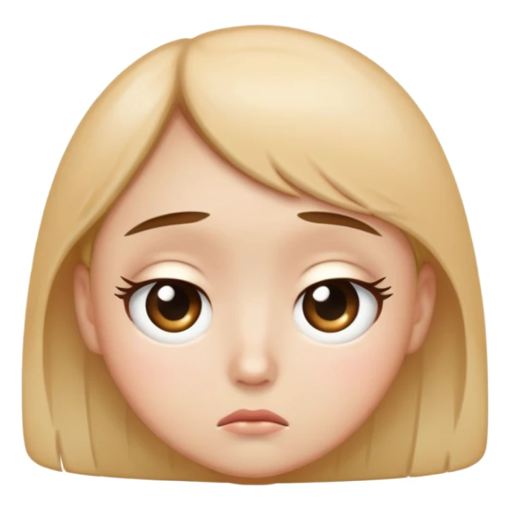 Con Ma, mặt buồn, mắt tròn long lanh sticker