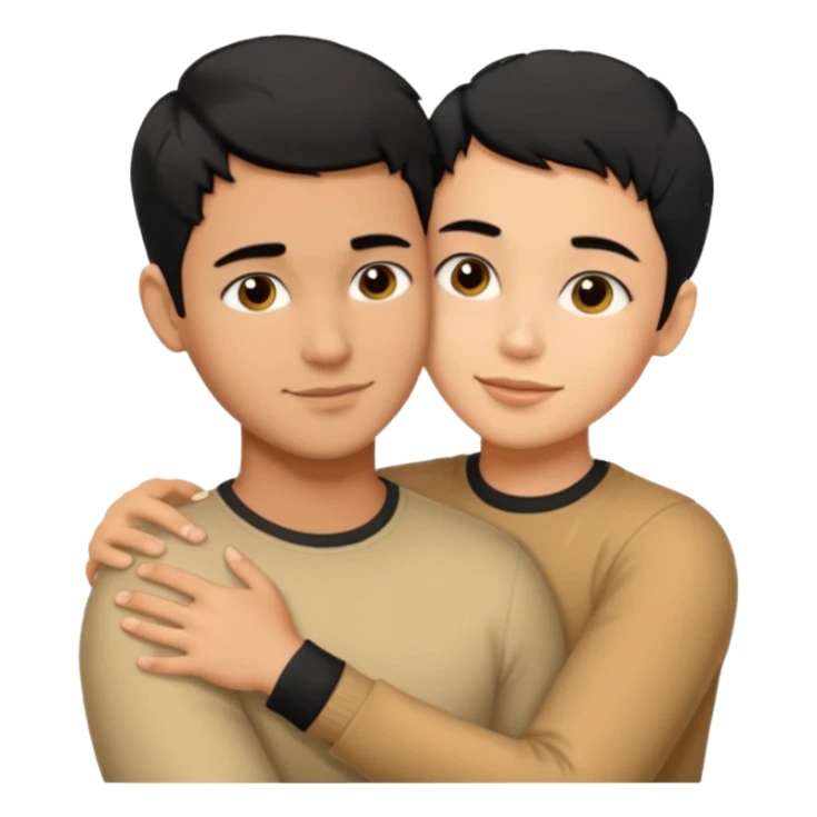 Hot latino man hugging girl black hair pixie cut sticker