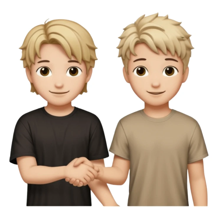 Greek god holding hands with Felix from Stray Kids sticker