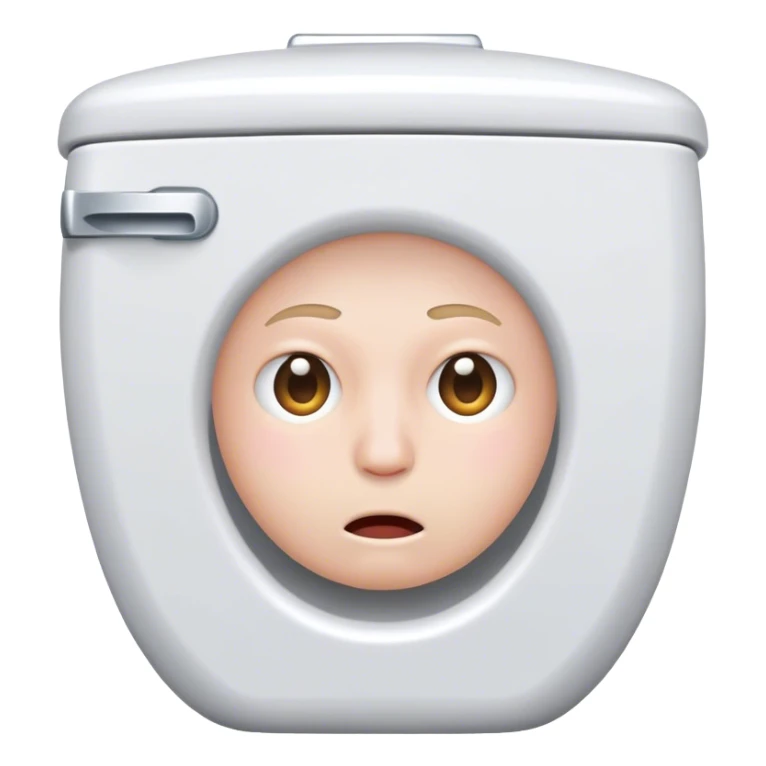 A white head in a toilet sticker