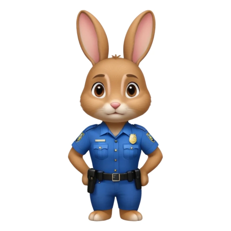 full body of police Judy in Zootopia sticker