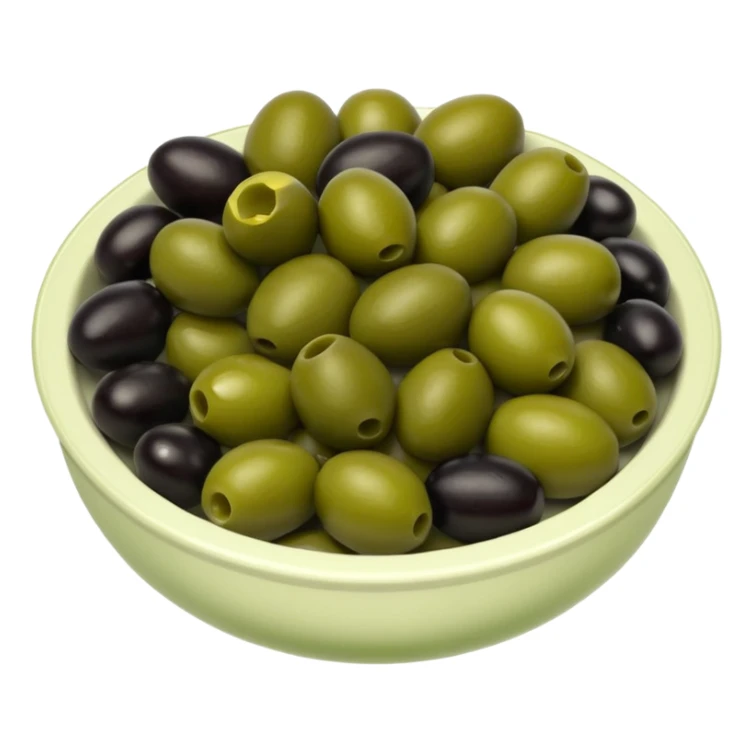 black and green olives cut into pieces like a toppings sticker