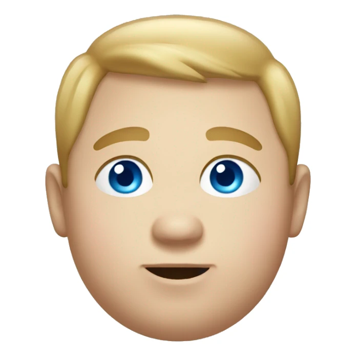 Fat boy with thin hair and blue eyes  sticker