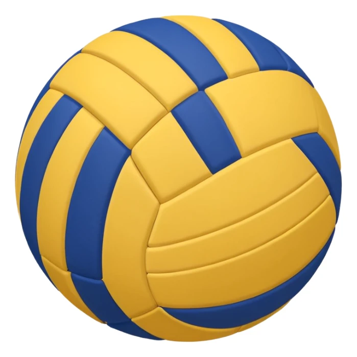 Pelota de voley azul amarillo y blanco sticker