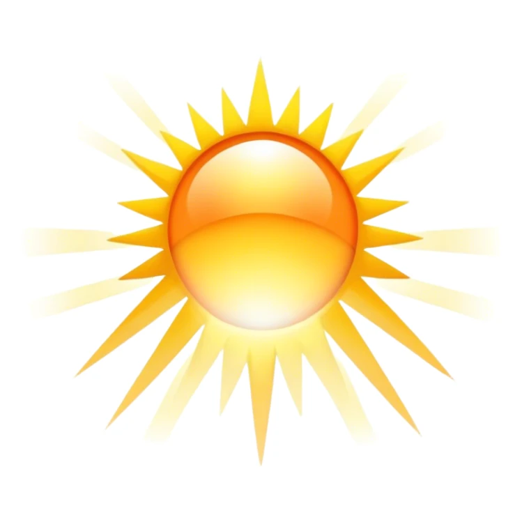 Beautiful sunrise with rays of light sticker