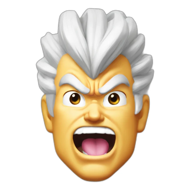 Trump from Dragon Ball is sticking out his tongue sticker