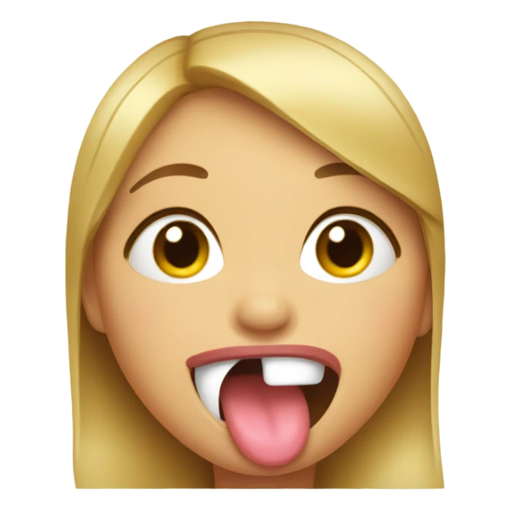 Girl shaking her tongue  sticker