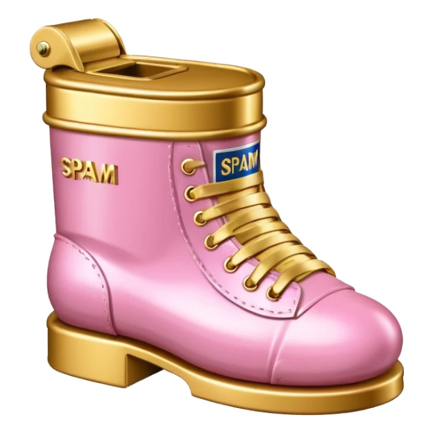 Moschino style spam can shoe sculpture  sticker