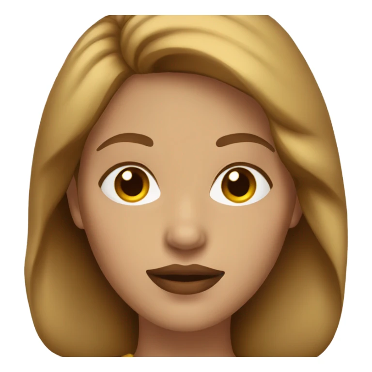 Woman with red lips and light brown hair white  sticker